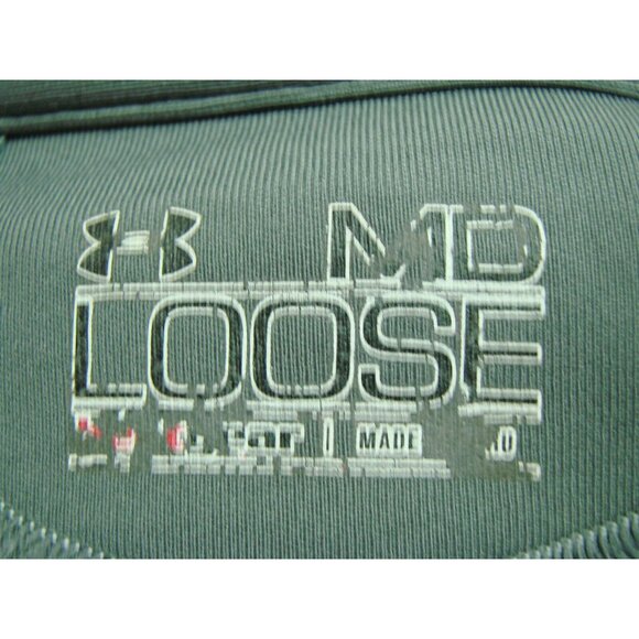 Under Armour Mens Golf Polo Shirt Athletic Medium Green Blue Striped Heat Gear - Picture 8 of 12